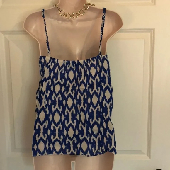 GAP navy blue Aztec print spaghetti strap mod tank top XS - Picture 4 of 9
